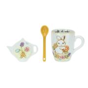 Mug Thun con poggiabustina e cucchiaino Fiore in Fiore Tisaniere con filtro e Mug