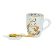 Mug Thun con poggiabustina e cucchiaino Fiore in Fiore Tisaniere con filtro e Mug