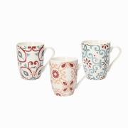 Mug Tognana con decori geometrici multicolor linea Iris Ribeira Tazzine Caffè Mug Tazze e Zuccheriere