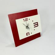 Orologio da appoggio medio in metallo, design moderno bicolore bordeaux Orologi da parete e Appoggio