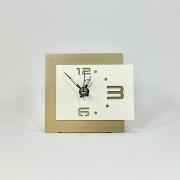 Orologio da appoggio piccolo in metallo, design moderno bicolore sabbia Orologi da parete e Appoggio