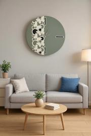 Orologio da Parete Grande Moderno - Design verde con Farfalle Orologi da parete e Appoggio