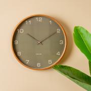 Orologio da parete Karlsson, Acento wood moss green Orologi da parete e Appoggio