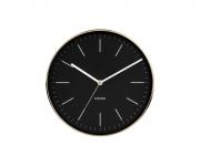 Orologio da parete moderno Karlsson cassa oro quadrante nero cm 27 Orologi da parete e Appoggio