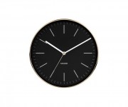 Orologio da parete moderno Karlsson cassa oro quadrante nero cm 27 Orologi da parete e Appoggio