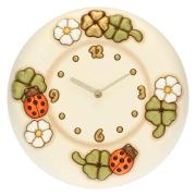 Orologio da parete Thun linea Country con quadrifogli e coccinelle Thun Creazioni ceramiche per casa