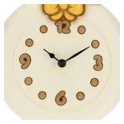 Orologio da parete Thun medio con fiori bianchi e fiocco 