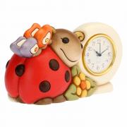 Orologio da tavolo Thun Country con coccinella e farfalla 