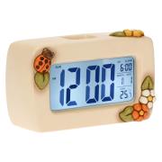 Orologio digitale da tavolo Thun Country con fiori 
