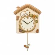 Orologio Thun casetta con gatto da muro