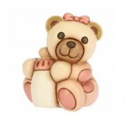 Orsetto Thun Teddy biberon e fiocco rosa cm7