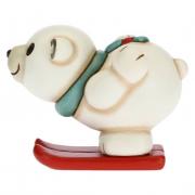 Orso polare Thun con sci 