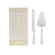 Paletta e coltello torta decoro white set 2 pz Posate Tavola e Accessori
