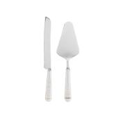 Paletta e coltello torta decoro white set 2 pz Posate Tavola e Accessori