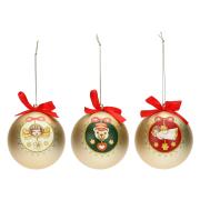 Palline natalizie Thun, set 3 palline bianche per decorare albero di Natale Thun Addobbi Natalizi