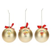 Palline natalizie Thun, set 3 palline bianche per decorare albero di Natale Thun Addobbi Natalizi