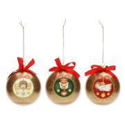 Palline natalizie Thun, set 3 palline oro per decorare albero di Natale Thun Addobbi Natalizi