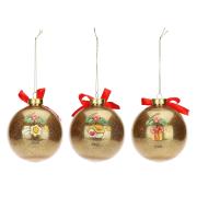 Palline natalizie Thun, set 3 palline oro per decorare albero di Natale Thun Addobbi Natalizi