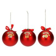 Palline natalizie Thun, set 3 palline rosse per decorare albero di Natale Thun Addobbi Natalizi