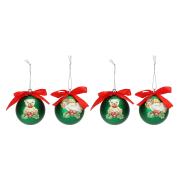 Palline natalizie Thun, set 4 palline piccole verdi per decorare albero di Natale Thun Addobbi Natalizi