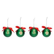 Palline natalizie Thun, set 4 palline piccole verdi per decorare albero di Natale Thun Addobbi Natalizi