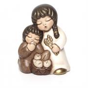 PC COPPIA DI BIMBI CHE MANGIANO PANE Presepe Classico Thun