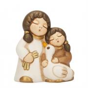 PC COPPIA DI BIMBI CON OCA Presepe Classico Thun