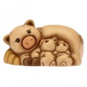 Personaggio presepe classico Thun Maialona con cuccioli cm6 