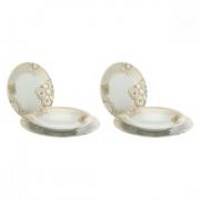 Piatti da Tavola porcellana Thun linea Elegance set 2 coperti 2+2+2 Servizi da Tavola