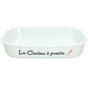 Pirofila da forno Tognana con frase Poesia CM 32X24XH7 Pirofile Teglie e Sperlunghe a servire