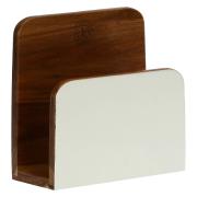 Porta tovaglioli legno La Porcellana Bianca, libeccio 15,2X6,5X15,2 Cm Portatovaglioli di carta e scottex