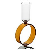 Portacandele in vetro Rituali Domestici con due anelli Oggettistica d'Arredo per Casa