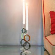 Portacandele in vetro Rituali Domestici con tre anelli Oggettistica d'Arredo per Casa