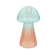 Portacandele in vetro trasparente cm15 bicolore arancio Lampade da Tavolo e Lanterne