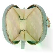 Portachiavi Thun rotondo con zip in ecopelle, verde Bigiotteria e Accessori Thun