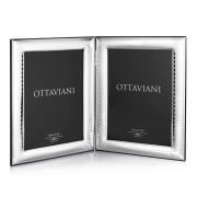 Portafoto doppio Ottaviani, cornice in argento 999 per due foto da cm 9x13 Cornici Portafoto in Argento e MiroSilverÂ®