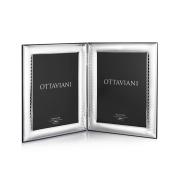 Portafoto doppio Ottaviani, cornice in argento 999 per due foto da cm 9x13 Cornici Portafoto in Argento e MiroSilverÂ®