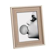 Portafoto in legno da tavolo, cornice bicolore per foto cm 20x30 effetto vimini Cornici Portafoto in Legno