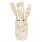 Portamestoli Thun Elegance con 3 mestoli legno