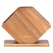 Portatovaglioli THUN in Legno con Coccinella e Fiore - Country Bloom Portatovaglioli di carta e scottex
