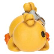 Pulcino Thun giallo Polly, sdraiato con fiocco in ceramica Thun Animali