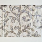 Runner in tessuto linea Ginevra beige con tralcio floreale Tessile per Casa