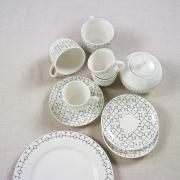 Servizio Piatti Andrea Fontebasso Cosmo Tognana Rebus nero tavola 18 pezzi New Bone China Andrea Fontebasso Cucina  e Tavola Tognana