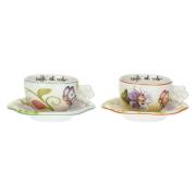 Set 2 tazze medie Thun Fiori e Fantasia Tazzine CaffÃ¨ Mug Tazze e Zuccheriere