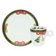 Set 2 tazzine Thun per caffÃ¨ espresso con zuccheriera Magico Natale Thun Natale Accessori tavola e cucina