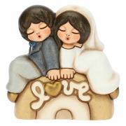 Sposini Thun seduti lu arco Love, piccoli Bomboniere