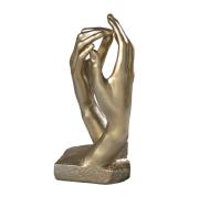 Statua coppia di mani in simbiosi figura artistica simbolo di unione Oggettistica d'Arredo per Casa