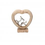 Statua mamma con bimbo in cuore legno Andrea Fontebasso soprammobile da design artistico Statue e Soprammobili