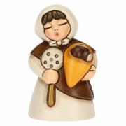 Statuetta donna con castagne del presepe classico Thun bianco - Un classico di Natale Thun Presepe Natalizio