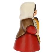 Statuetta donna con castagne del presepe classico Thun rosso - Un classico di Natale Thun Presepe Natalizio
